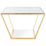 SAFAVIEH Mitzi Gold Leaf Retro Coffee Table - 48" x 30" x 19.3" - 48Wx30Dx19H