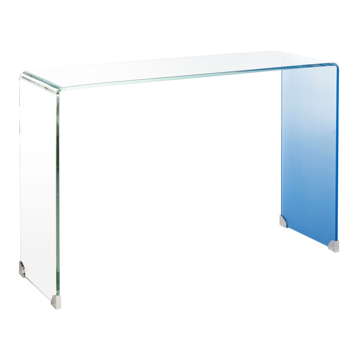 SAFAVIEH Modena Ombre Glass Console Table - Clear / Blue - 43.3" x 13.8" x 29.5" - 43Wx14Dx30H