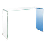 SAFAVIEH Modena Ombre Glass Console Table - Clear / Blue - 43.3" x 13.8" x 29.5" - 43Wx14Dx30H