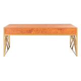 SAFAVIEH Modesta 2-Drawer Modern Glam Coffee Table - 43.3" x 21.7" x 16.5" - 43Wx22Dx17H