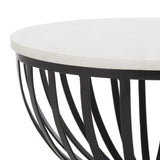 SAFAVIEH Mona Round Accent Table - 15" W x 15" D x 17" H - 15Wx15Dx17H