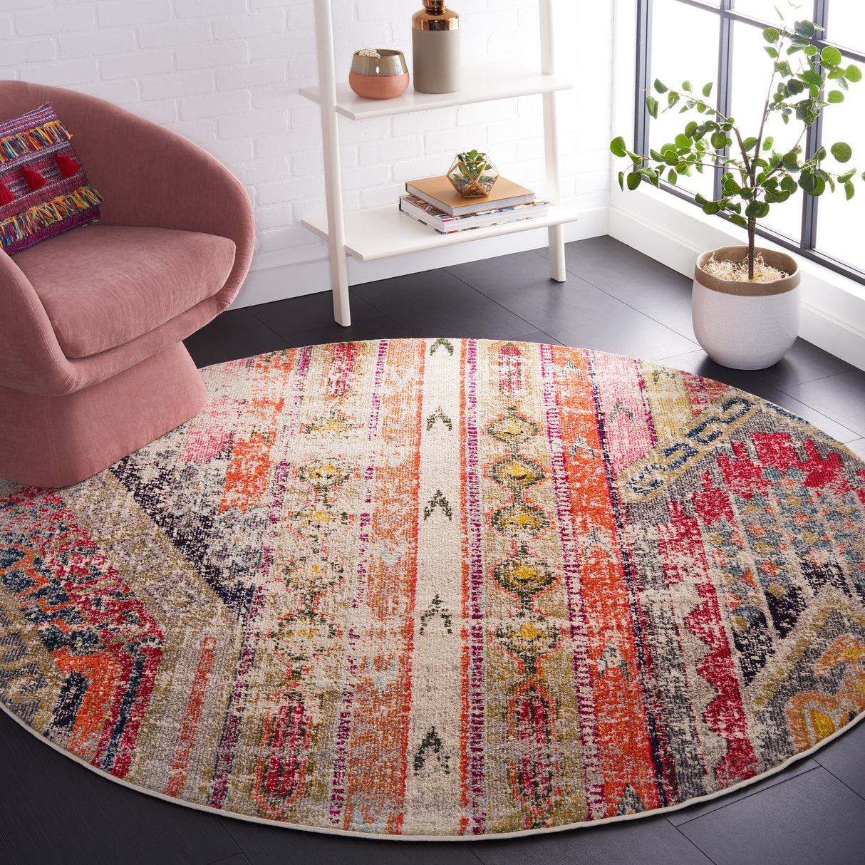 SAFAVIEH Monaco Brunhildis Distressed Boho Rug