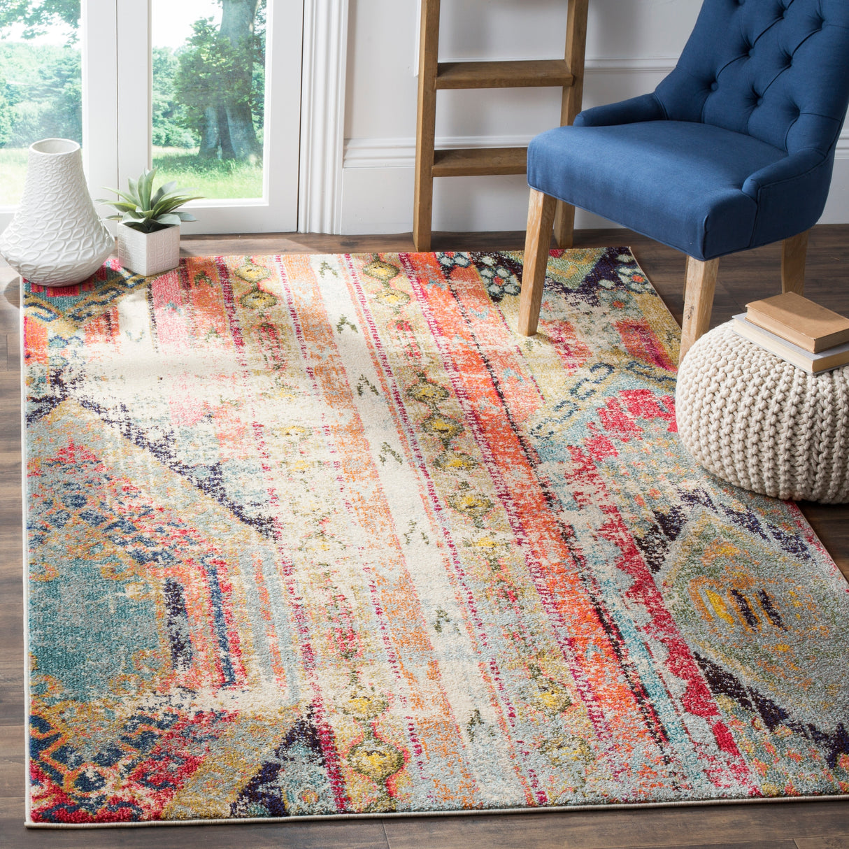 SAFAVIEH Monaco Brunhildis Distressed Boho Rug