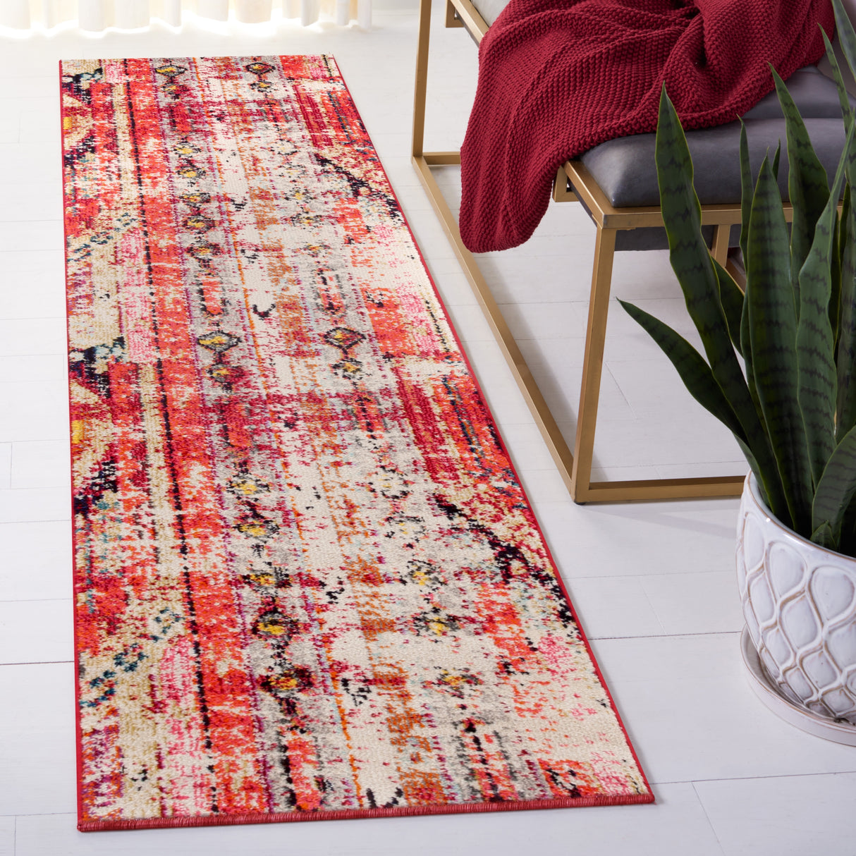 SAFAVIEH Monaco Brunhildis Distressed Boho Rug