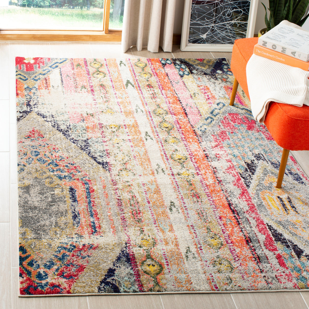 SAFAVIEH Monaco Brunhildis Distressed Boho Rug