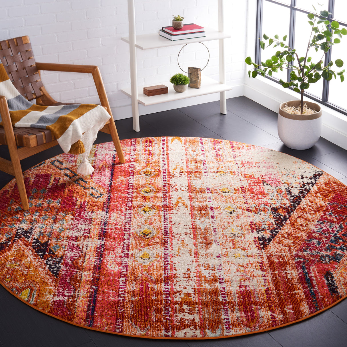 SAFAVIEH Monaco Brunhildis Distressed Boho Rug