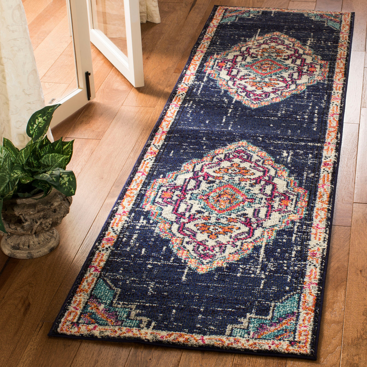 SAFAVIEH Monaco Neola Boho Medallion Distressed Rug