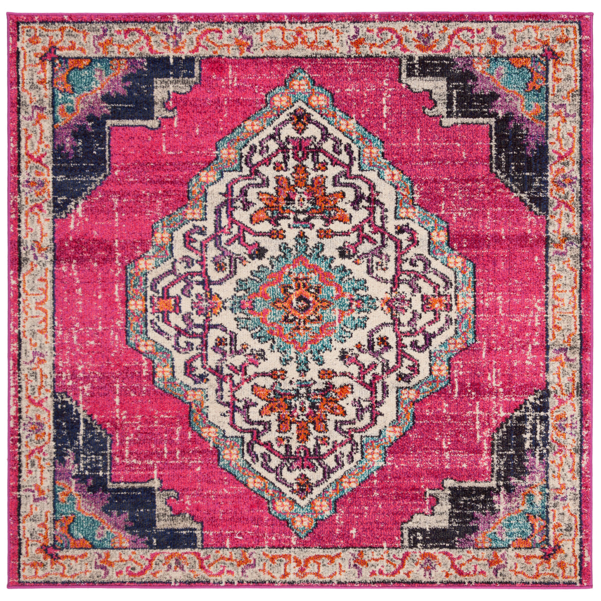 SAFAVIEH Monaco Neola Boho Medallion Distressed Rug