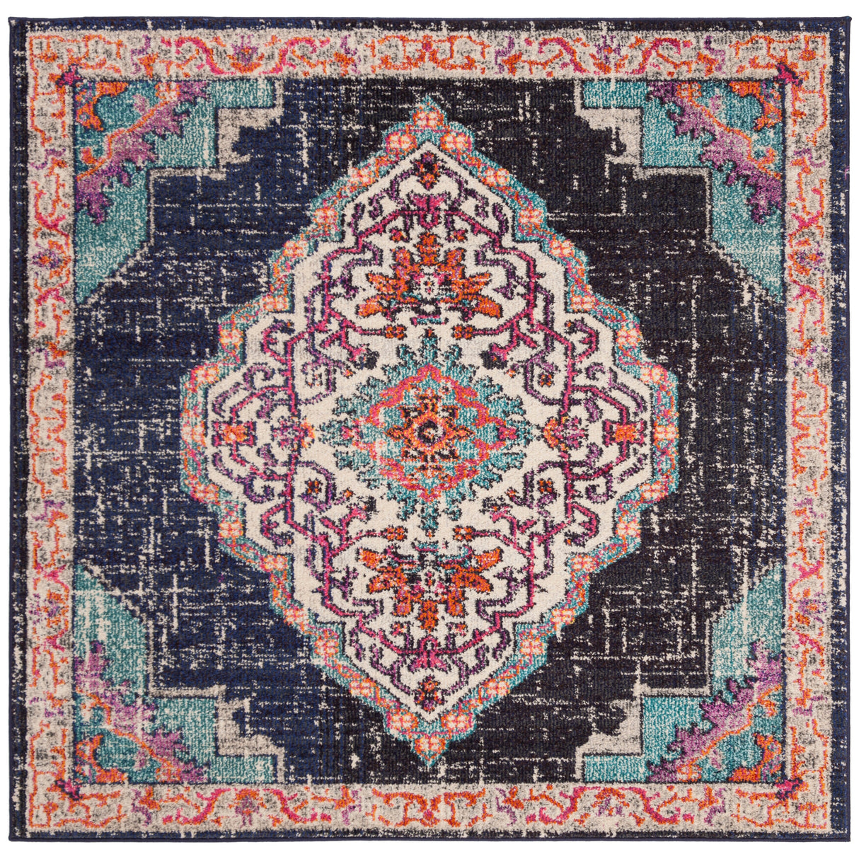 SAFAVIEH Monaco Neola Boho Medallion Distressed Rug