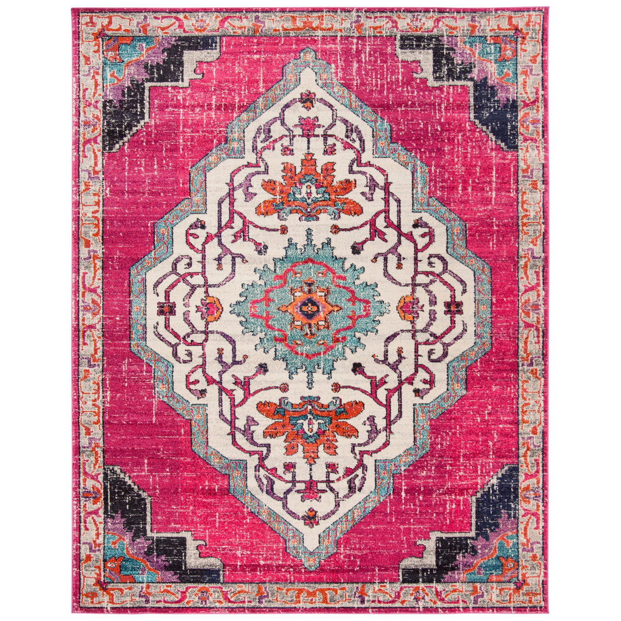 SAFAVIEH Monaco Neola Boho Medallion Distressed Rug