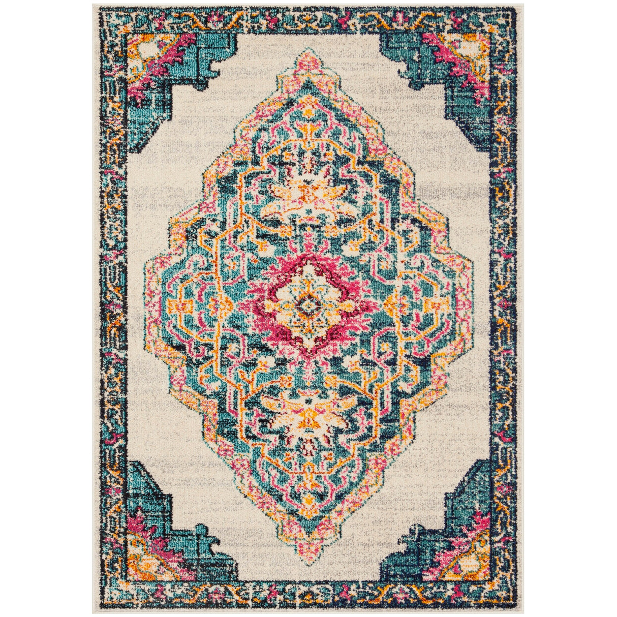 SAFAVIEH Monaco Neola Boho Medallion Distressed Rug