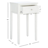 SAFAVIEH Monica End Table - 16.9" x 14.2" x 29.7" - 17Wx14Dx30H