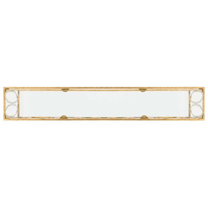 SAFAVIEH Monna Oval Ringed Gold Console Table - 48" x 8" x 30" - 48Wx8Dx30H