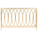 SAFAVIEH Monna Oval Ringed Gold Console Table - 48" x 8" x 30" - 48Wx8Dx30H