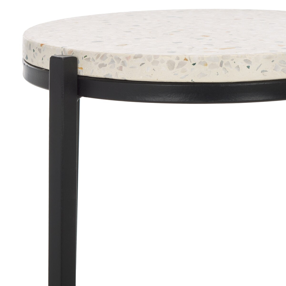 SAFAVIEH Morgana Round Marble Top Drink Table (Fully Assembled) - 11 In. W x 11 In. D x 26.5 In. H - 11Wx11Dx27H