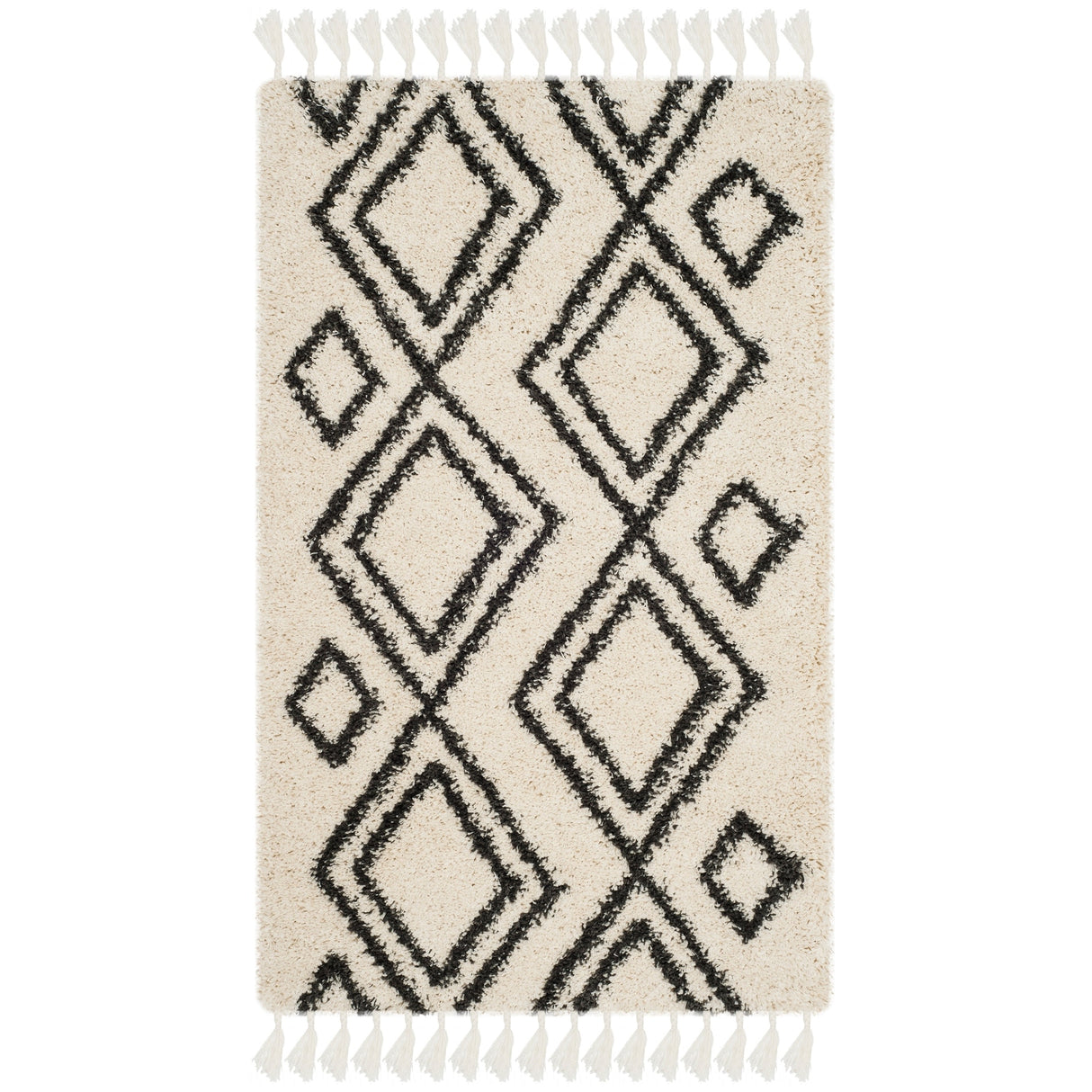 SAFAVIEH Moroccan Fringe Shag Vakina 2-inch Thick Rug