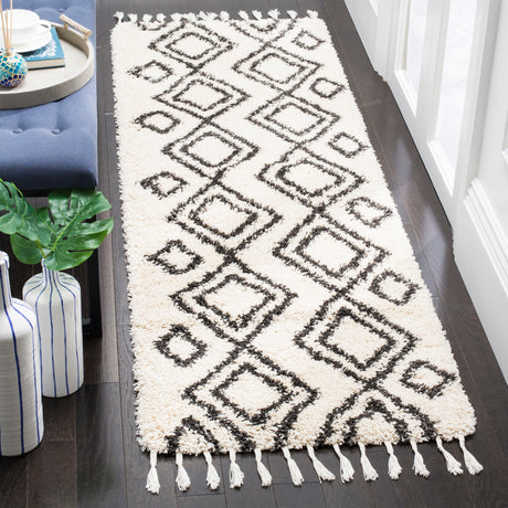 SAFAVIEH Moroccan Fringe Shag Vakina 2-inch Thick Rug