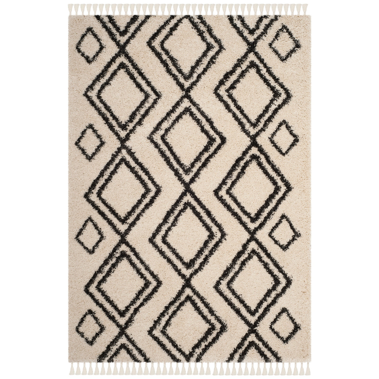 SAFAVIEH Moroccan Fringe Shag Vakina 2-inch Thick Rug