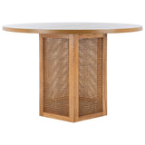 SAFAVIEH Mozell Cane Dining Table - 47.3" W x 47.3" L x 28.8" H - 47Wx47Dx29H