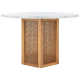 SAFAVIEH Mozell Cane Dining Table - 47.3" W x 47.3" L x 28.8" H - 47Wx47Dx29H