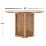 SAFAVIEH Mozell Cane Dining Table - 47.3" W x 47.3" L x 28.8" H - 47Wx47Dx29H