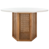 SAFAVIEH Mozell Cane Dining Table - 47.3" W x 47.3" L x 28.8" H - 47Wx47Dx29H