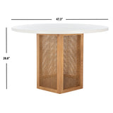 SAFAVIEH Mozell Cane Dining Table - 47.3" W x 47.3" L x 28.8" H - 47Wx47Dx29H