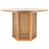 SAFAVIEH Mozell Cane Dining Table - 47.3" W x 47.3" L x 28.8" H - 47Wx47Dx29H