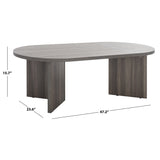 SAFAVIEH Mrinal Modern Oval Coffee Table - 47 In. W x 24 In. D x 16 In. H - 47Wx24Dx16H