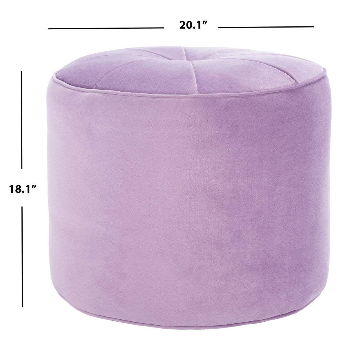 SAFAVIEH Mukades Velvet Cylinder Pouf Ottoman