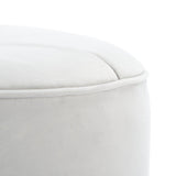 SAFAVIEH Mukades Velvet Cylinder Pouf Ottoman