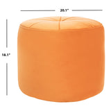 SAFAVIEH Mukades Velvet Cylinder Pouf Ottoman