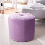 SAFAVIEH Mukades Velvet Cylinder Pouf Ottoman