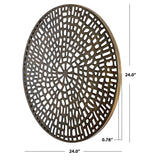 SAFAVIEH Mykola Wall Decor - 24" x 0.8" - 24Wx1Dx24H