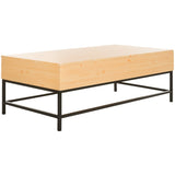 SAFAVIEH Nada Light Oak/ Black Lift-Top Coffee Table - 50" x 26" x 17.8" - 50Wx26Dx18H