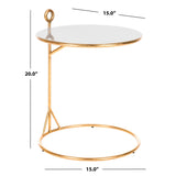 SAFAVIEH Nailia Round C Table - 15" x 15" x 20" - 15Wx15Dx20H