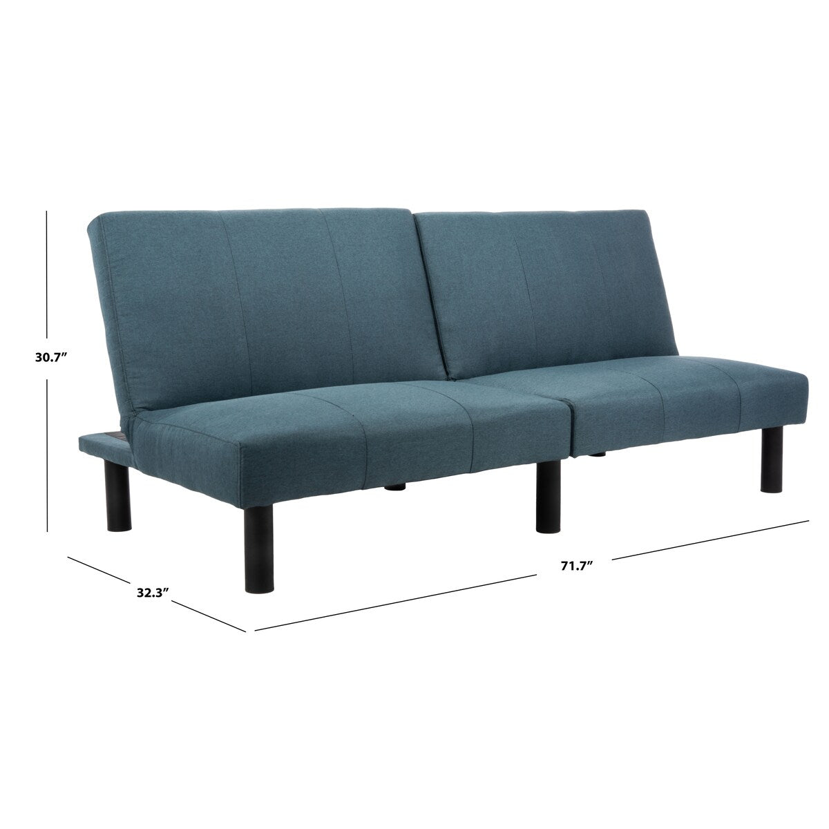 SAFAVIEH Nakisha Blue Foldable Futon Sofa Bed