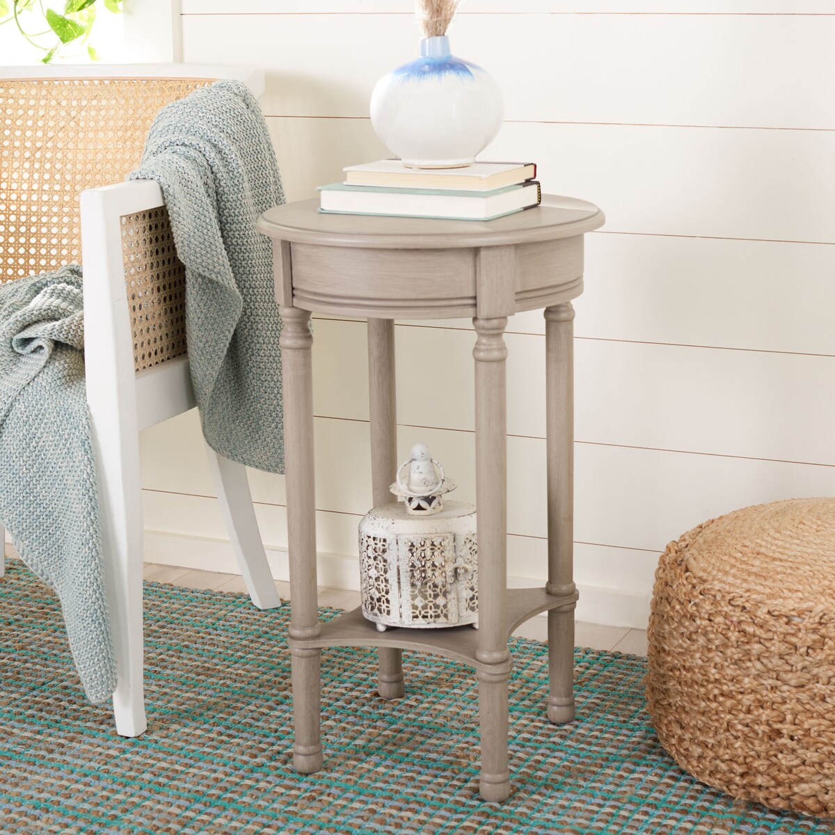 SAFAVIEH Namiko Round Accent Table - 15.8" W x 15.8" L x 26" H - 16Wx16Dx26H