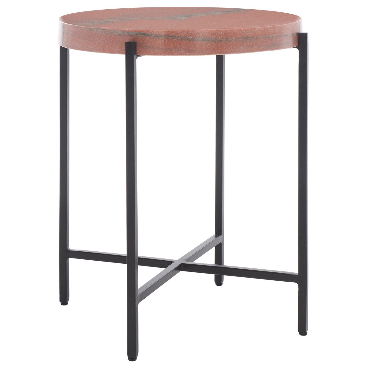 SAFAVIEH Nan Stone Top Accent Table - 17" W x 17" L x 22" H - 17Wx17Dx22H