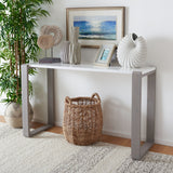 SAFAVIEH Nancie Mid-Century Modern White/ Dark Brown Lacquer Console Table - 51" x 17.6" x 31.5" - 51Wx18Dx32H