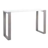 SAFAVIEH Nancie Mid-Century Modern White/ Dark Brown Lacquer Console Table - 51" x 17.6" x 31.5" - 51Wx18Dx32H