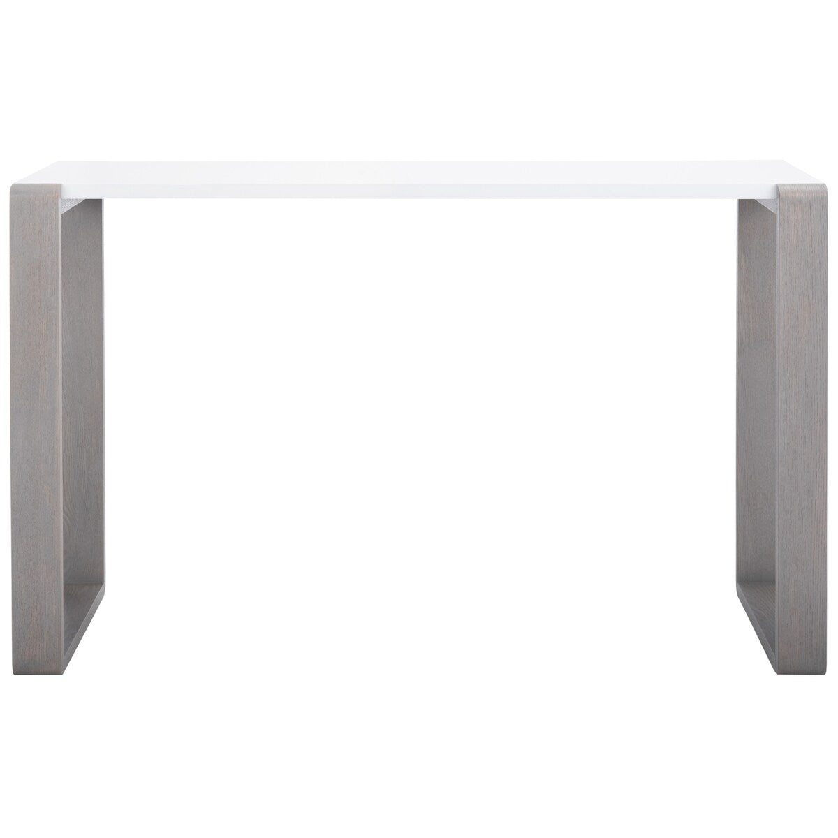 SAFAVIEH Nancie Mid-Century Modern White/ Dark Brown Lacquer Console Table - 51" x 17.6" x 31.5" - 51Wx18Dx32H