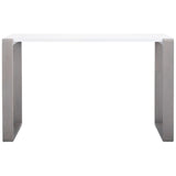 SAFAVIEH Nancie Mid-Century Modern White/ Dark Brown Lacquer Console Table - 51" x 17.6" x 31.5" - 51Wx18Dx32H