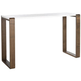 SAFAVIEH Nancie Mid-Century Modern White/ Dark Brown Lacquer Console Table - 51" x 17.6" x 31.5" - 51Wx18Dx32H