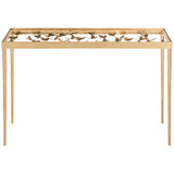 SAFAVIEH Nannette Antique Gold Leaf Butterfly Console Table - 42Wx12Dx30H