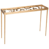 SAFAVIEH Nannette Antique Gold Leaf Butterfly Console Table - 42Wx12Dx30H