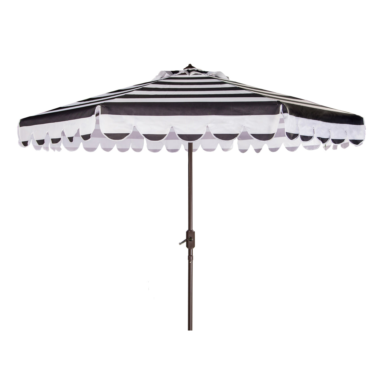 SAFAVIEH Nargiz Single Scallop Striped 9 Ft Crank Umbrella