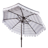 SAFAVIEH Nargiz Single Scallop Striped 9 Ft Crank Umbrella