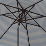 SAFAVIEH Nargiz Single Scallop Striped 9 Ft Crank Umbrella