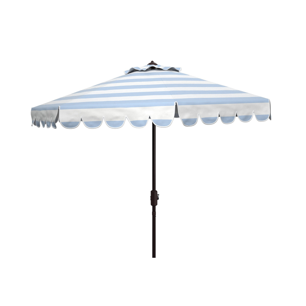 SAFAVIEH Nargiz Single Scallop Striped 9 Ft Crank Umbrella